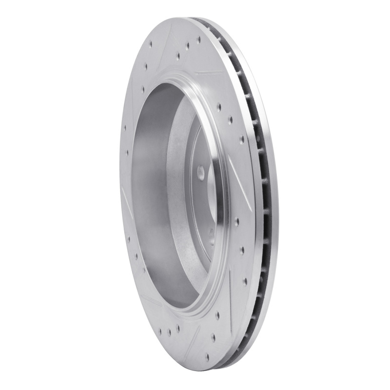 Mercedes-Benz ML320 Brake Rotor (1) - Rear Right - R1 Concepts - Drilled & Slotted - Silver - `06-`12